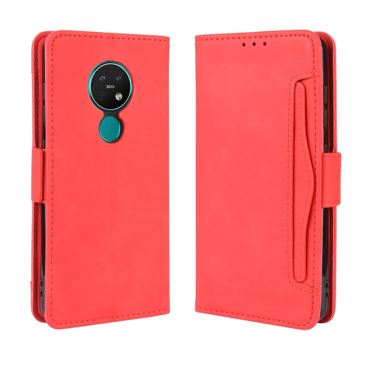 Per Nokia 7.2 / 6.2 Custodia in pelle con motivo a portafoglio in stile pelle di vitello ， con slot per schede separato, For Nokia 7.2 / 6.2