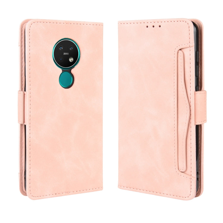 Per Nokia 7.2 / 6.2 Custodia in pelle con motivo a portafoglio in stile pelle di vitello ， con slot per schede separato, For Nokia 7.2 / 6.2