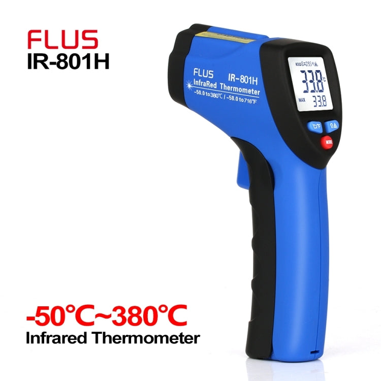 FLUS IR-801H -50~350℃ Mini termometro laser portatile elettronico portatile a infrarossi senza contatto per esterni, IR-801H