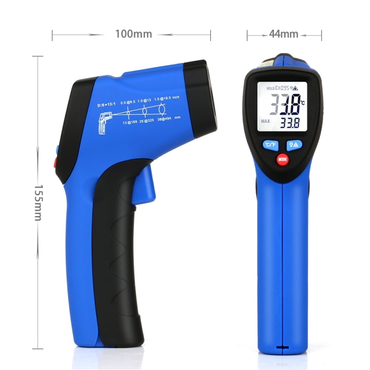 FLUS IR-801H -50~350℃ Mini termometro laser portatile elettronico portatile a infrarossi senza contatto per esterni, IR-801H