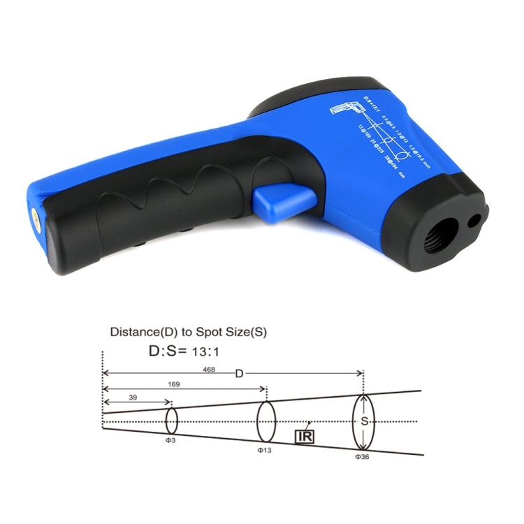 FLUS IR-801H -50~350℃ Mini termometro laser portatile elettronico portatile a infrarossi senza contatto per esterni, IR-801H