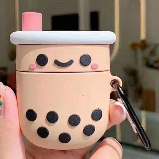 Per Apple AirPods 1/2 generazione Custodia protettiva per cuffie Bluetooth universale per tè al latte perlato