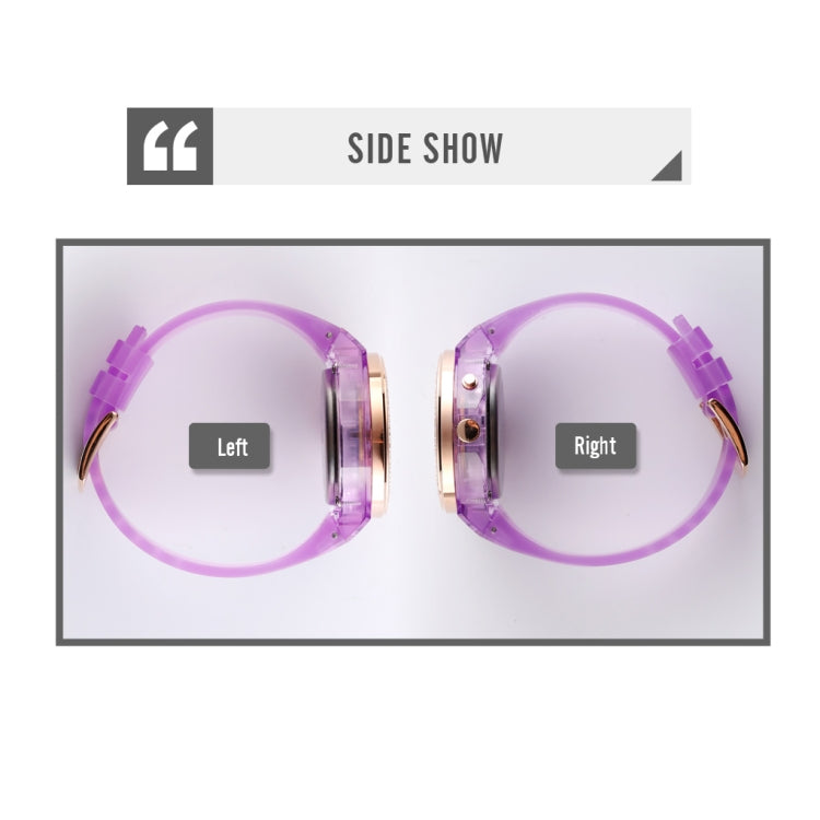 SkMEI 1553 Orologio da donna impermeabile trasparente a colori a LED intarsiato con trapano ad acqua