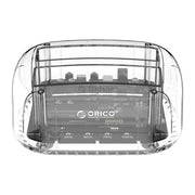 ORICO 6239U3 Dock per disco rigido di lettura e scrittura ordinaria USB 3.0 trasparente a 2 alloggiamenti da 3,5/2,5 pollici