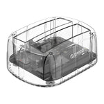 ORICO 6239U3 Dock per disco rigido di lettura e scrittura ordinaria USB 3.0 trasparente a 2 alloggiamenti da 3,5/2,5 pollici