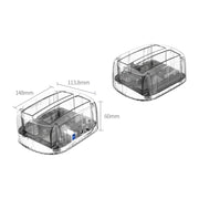 ORICO 6239U3 Dock per disco rigido di lettura e scrittura ordinaria USB 3.0 trasparente a 2 alloggiamenti da 3,5/2,5 pollici