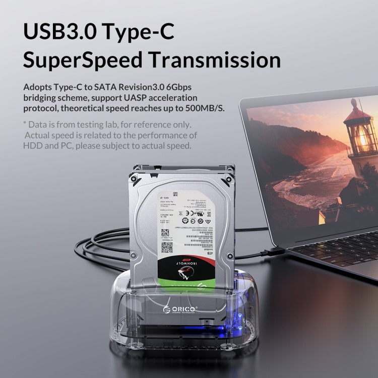 ORICO 6239C3 Dock USB-C per 2 dischi 2,5/3,5 pollici