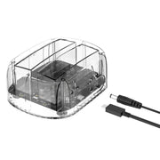 ORICO 6239C3 Dock per disco rigido trasparente di tipo C a 2 alloggiamenti da 2,5/3,5 pollici