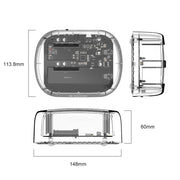 ORICO 6239C3 Dock per disco rigido trasparente di tipo C a 2 alloggiamenti da 2,5/3,5 pollici
