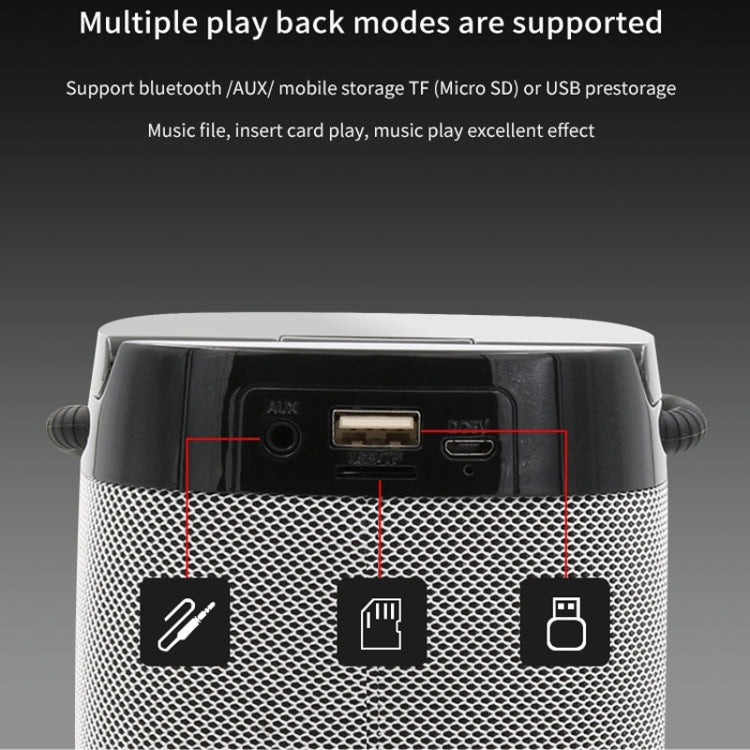 NBY 6650 Altoparlante Bluetooth multifunzione portatile Suono stereo surround 3D, supporto ricarica wireless