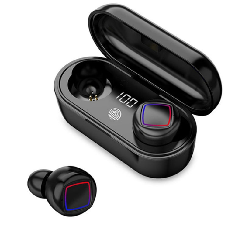 Auricolare Bluetooth TWS Fingerprint Touch Display batteria LED con contenitore di ricarica