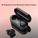 Auricolare Bluetooth TWS Fingerprint Touch Display batteria LED con contenitore di ricarica