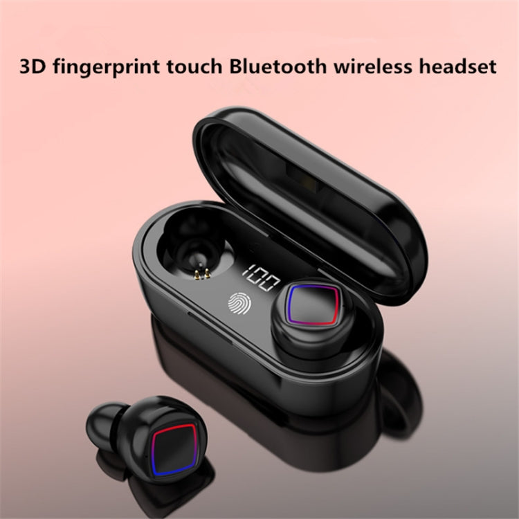 Auricolare Bluetooth TWS Fingerprint Touch Display batteria LED con contenitore di ricarica