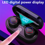 Auricolare Bluetooth TWS Fingerprint Touch Display batteria LED con contenitore di ricarica