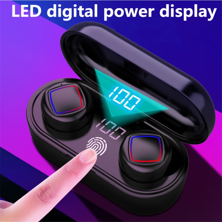 Auricolare Bluetooth TWS Fingerprint Touch Display batteria LED con contenitore di ricarica