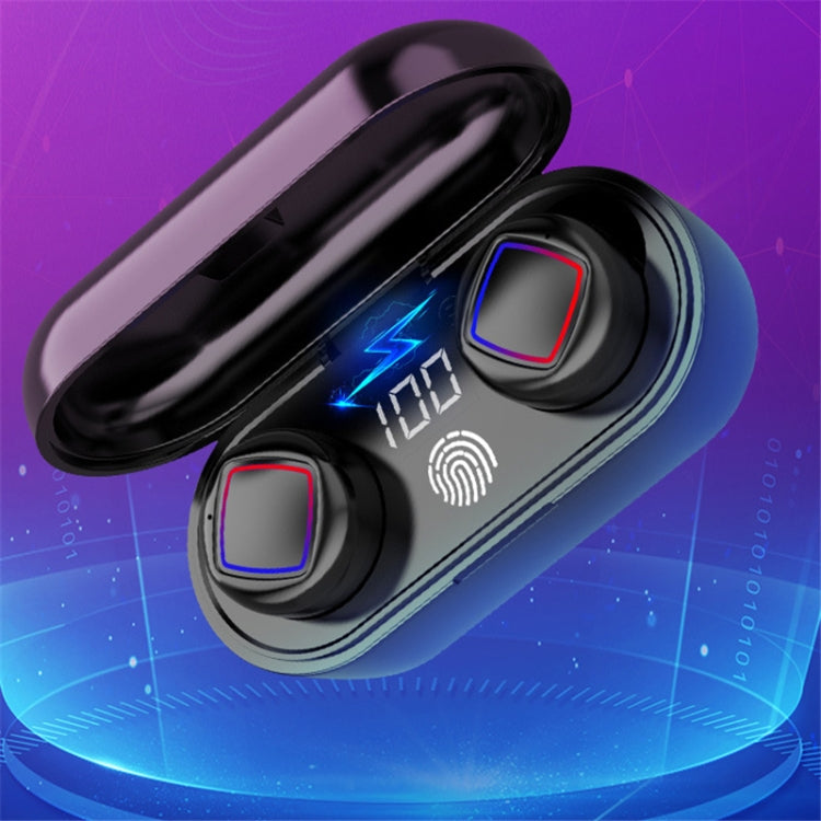 Auricolare Bluetooth TWS Fingerprint Touch Display batteria LED con contenitore di ricarica