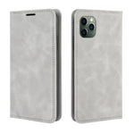 Per iPhone 11 Pro Max Custodia in pelle con ventosa magnetica da lavoro retro-pelle con borsa-staffa-mandrino, For iPhone 11 Pro Max