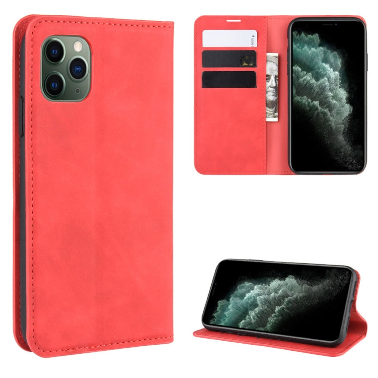Per iPhone 11 Pro Max Custodia in pelle con ventosa magnetica da lavoro retro-pelle con borsa-staffa-mandrino, For iPhone 11 Pro Max