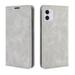 Per iPhone 11 Custodia in pelle con ventosa magnetica per affari retro-pelle con borsa-staffa-mandrino, For iPhone 11