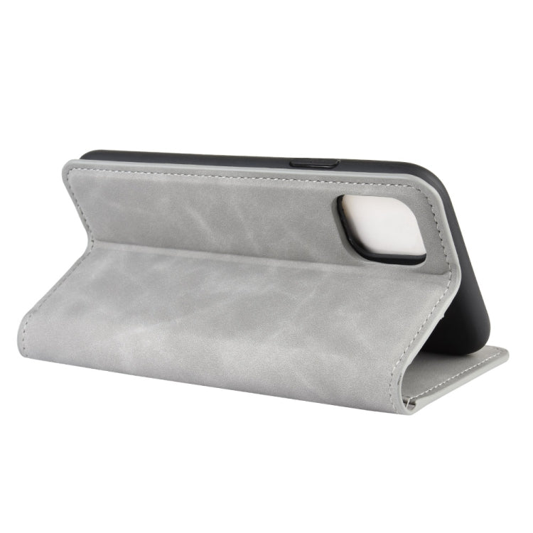 Per iPhone 11 Custodia in pelle con ventosa magnetica per affari retro-pelle con borsa-staffa-mandrino, For iPhone 11