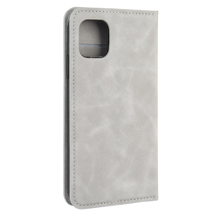 Per iPhone 11 Custodia in pelle con ventosa magnetica per affari retro-pelle con borsa-staffa-mandrino, For iPhone 11