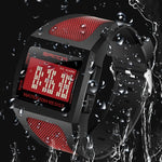 SANDA 222 Orologio sportivo da uomo per alpinismo all'aperto Orologio elettronico digitale Quadrato Orologio impermeabile multifunzionale