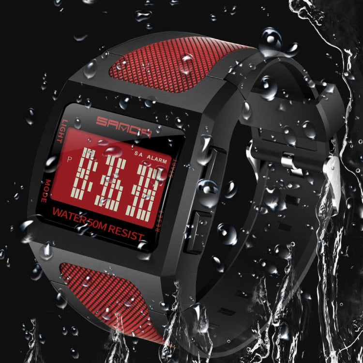 SANDA 222 Orologio sportivo da uomo per alpinismo all'aperto Orologio elettronico digitale Quadrato Orologio impermeabile multifunzionale
