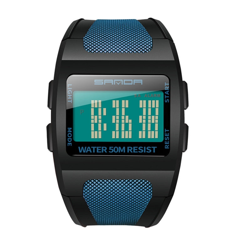 SANDA 222 Orologio sportivo da uomo per alpinismo all'aperto Orologio elettronico digitale Quadrato Orologio impermeabile multifunzionale