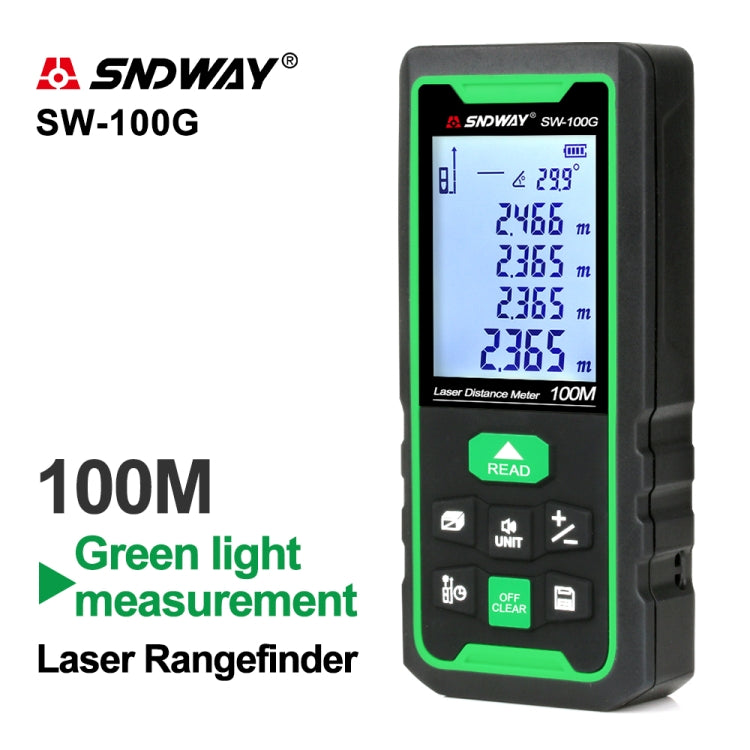 Telemetro laser digitale SNDWAY SW-100G a luce verde