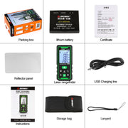 Telemetro con sensore a nastro laser digitale a luce verde SNDWAY SW-100G