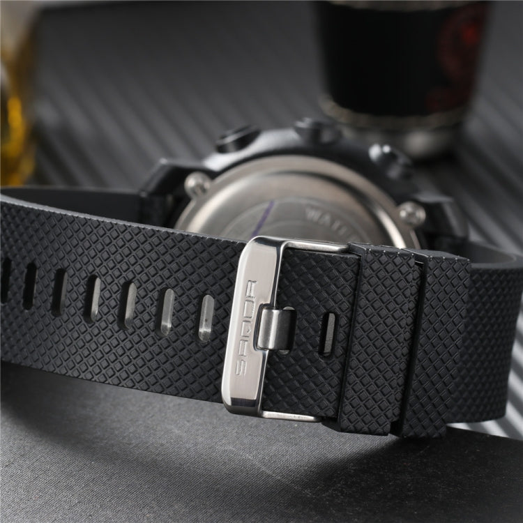 SANDA 361 Orologio elettronico per bambini sportivi con luce notturna alla moda Orologio impermeabile da uomo multifunzionale con luce notturna