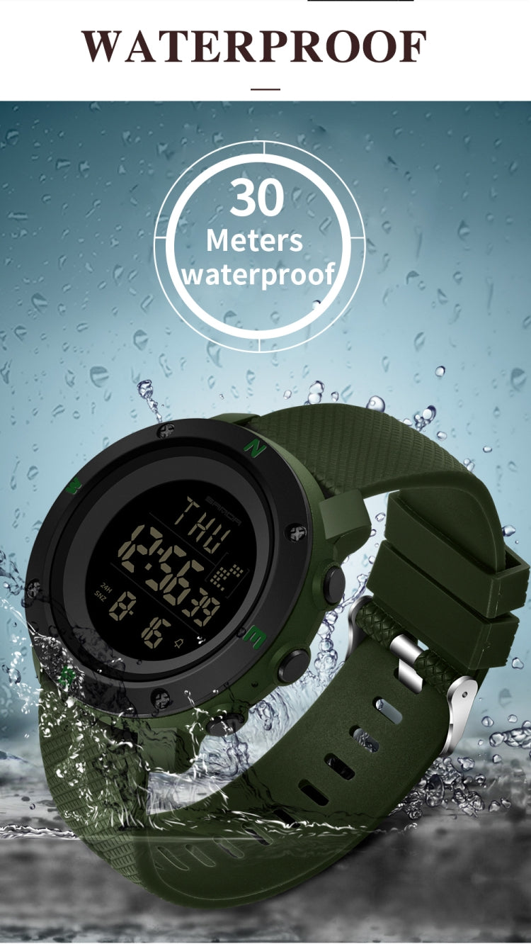 SANDA 361 Orologio elettronico per bambini sportivi con luce notturna alla moda Orologio impermeabile da uomo multifunzionale con luce notturna