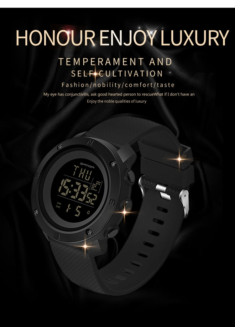 SANDA 361 Orologio elettronico per bambini sportivi con luce notturna alla moda Orologio impermeabile da uomo multifunzionale con luce notturna