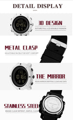 SANDA 361 Orologio elettronico per bambini sportivi con luce notturna alla moda Orologio impermeabile da uomo multifunzionale con luce notturna