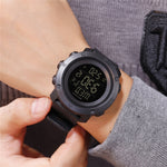 SANDA 361 Orologio elettronico per bambini sportivi con luce notturna alla moda Orologio impermeabile da uomo multifunzionale con luce notturna
