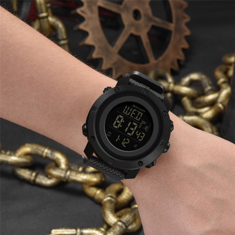 SANDA 361 Orologio elettronico per bambini sportivi con luce notturna alla moda Orologio impermeabile da uomo multifunzionale con luce notturna