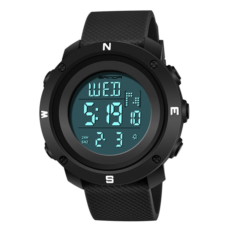 SANDA 361 Orologio elettronico per bambini sportivi con luce notturna alla moda Orologio impermeabile da uomo multifunzionale con luce notturna
