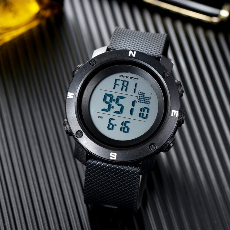 SANDA 361 Orologio elettronico per bambini sportivi con luce notturna alla moda Orologio impermeabile da uomo multifunzionale con luce notturna