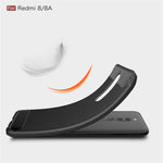 Per custodia in TPU in fibra di carbonio con trama spazzolata Xiaomi Redmi 8