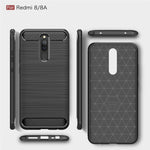 Per custodia in TPU in fibra di carbonio con trama spazzolata Xiaomi Redmi 8