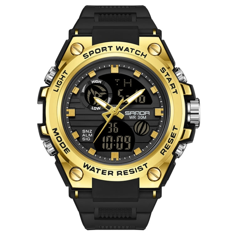 SANDA739 Watch Plate Chao Orologio da uomo Maschio Student Fashion Trend Misuratore elettronico impermeabile digitale multifunzionale