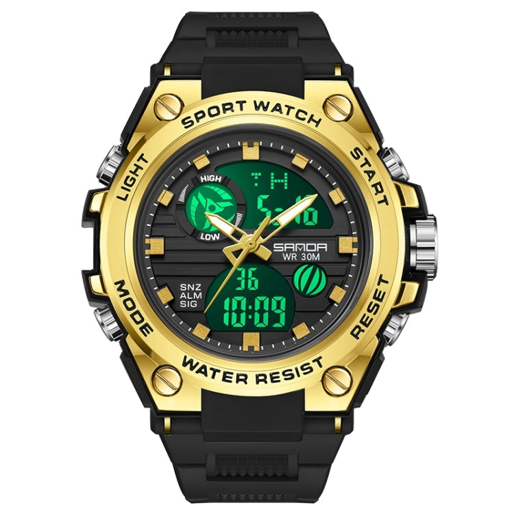SANDA739 Watch Plate Chao Orologio da uomo Maschio Student Fashion Trend Misuratore elettronico impermeabile digitale multifunzionale