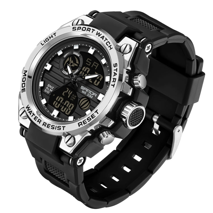 SANDA739 Watch Plate Chao Orologio da uomo Maschio Student Fashion Trend Misuratore elettronico impermeabile digitale multifunzionale