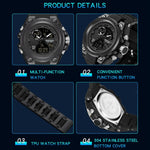 SANDA739 Watch Plate Chao Orologio da uomo Maschio Student Fashion Trend Misuratore elettronico impermeabile digitale multifunzionale