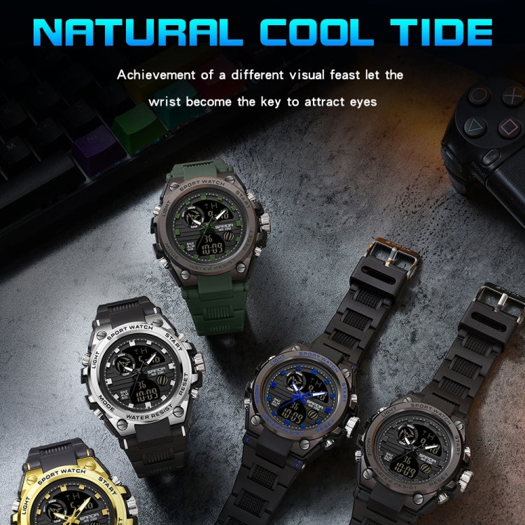 SANDA739 Watch Plate Chao Orologio da uomo Maschio Student Fashion Trend Misuratore elettronico impermeabile digitale multifunzionale