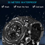 SANDA739 Watch Plate Chao Orologio da uomo Maschio Student Fashion Trend Misuratore elettronico impermeabile digitale multifunzionale