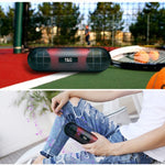 T&G TG148 Altoparlante wireless Bluetooth per pillola con audio stereo portatile Super Bass LED Lanterna