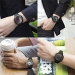SANDA 763 Orologio da studente impermeabile da uomo Moda esplosiva Orologio da polso elettronico multifunzionale per la personalità degli sport all'aria aperta