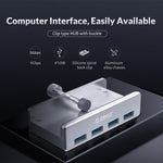HUB a clip USB 3.0 a 4 porte in lega di alluminio ORICO MH4PU-P, MH4PU-P(Black), MH4PU-P(Silver)