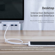 HUB a clip USB 3.0 a 4 porte in lega di alluminio ORICO MH4PU-P, MH4PU-P(Black), MH4PU-P(Silver)